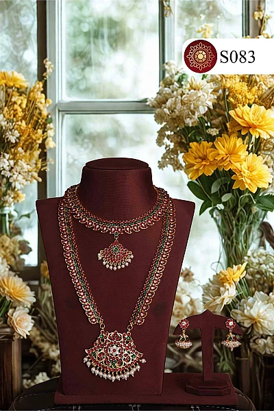 Traditional South Indian classical dance jewellery set D002 available for rental