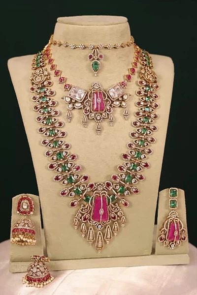 Traditional South Indian gold bridal jewellery set S159 available for rental
