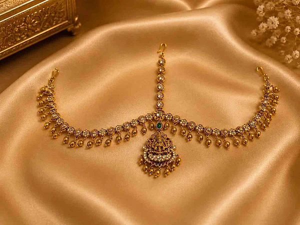 South Indian bridal double side tikka hair jewellery set DTS006 available for rental