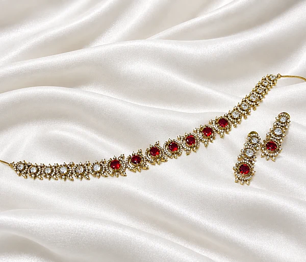 South Indian engagement jewellery set E064 available for rental
