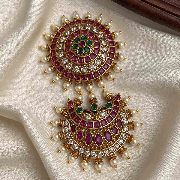 South Indian Sun and Moon jewellery set SM008 available for rental