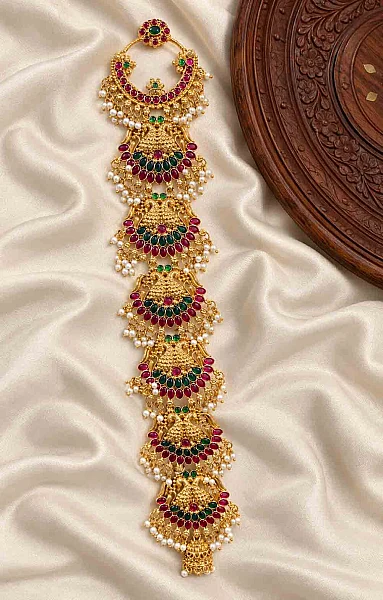 South Indian Hair Ornaments jewellery set H008 available for rental
