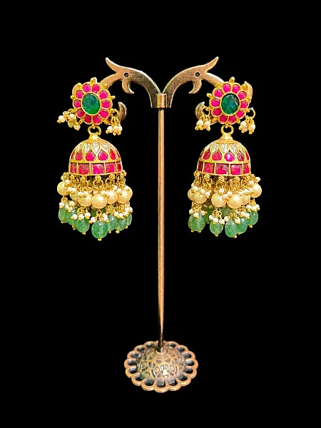South Indian Jumka jewellery set J130 available for rental