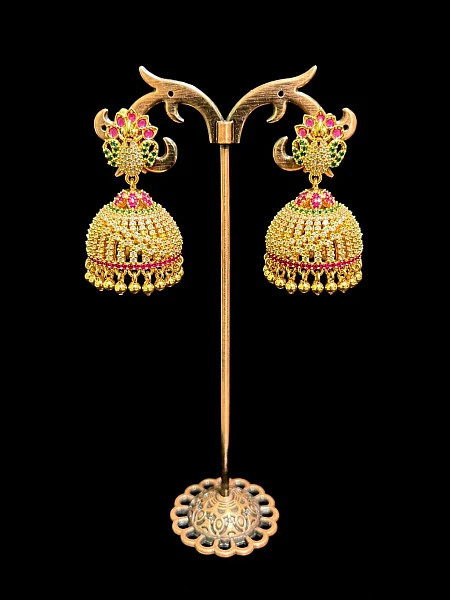 South Indian Jumka jewellery set J144 available for rental